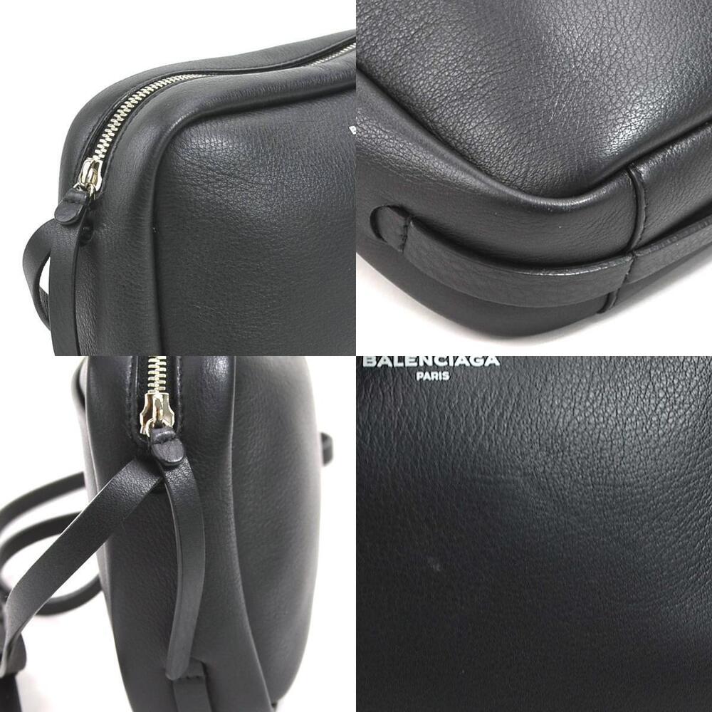 Balenciaga Silver Bag Everyday Black Crossbody Shoulder Camera Leather - Picture 3 of 4